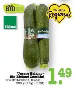 Scheck-in-Center Unsere Heimat Bio-Bioland Zucchini Angebot