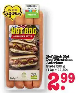 Scheck-in-Center Hofglück Hot Dog Würstchen American Style Angebot
