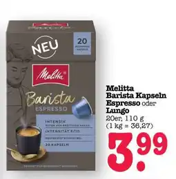 Scheck-in-Center Melitta Barista Kapseln Espresso oder Lungo Angebot