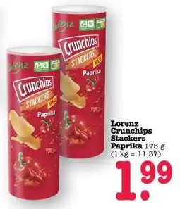 Scheck-in-Center Lorenz Crunchips Stackers Paprika Angebot