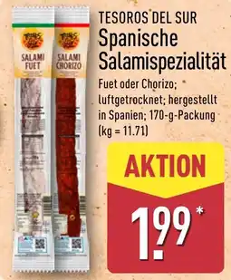 Aldi Nord TESOROS DEL SUR Spanische Salamispezialität Angebot