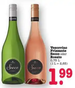 Scheck-in-Center Vescovino Frizzante Secco oder Rosato Angebot