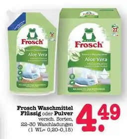 Scheck-in-Center Frosch Waschmittel Flüssig oder Pulver Angebot
