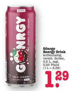 Scheck-in-Center Gönrgy Energy Drink Angebot