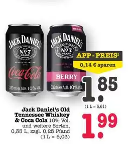 Scheck-in-Center Jack Daniel's Old Tennessee Whiskey & Coca Cola Angebot