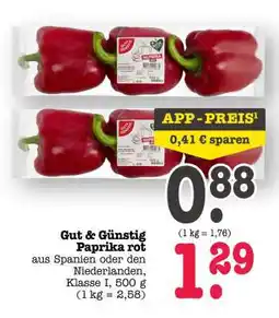 Scheck-in-Center Gut & Günstig Paprika rot Angebot