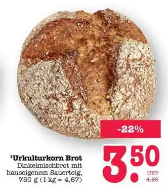 Scheck-in-Center Urkulturkorn Brot Angebot
