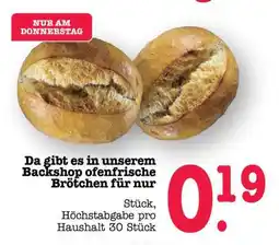 Scheck-in-Center Brötchen Angebot