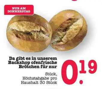 Scheck-in-Center Brötchen Angebot