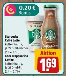 nahkauf Starbucks Caffè Latte oder Frappuccino Coffee Angebot