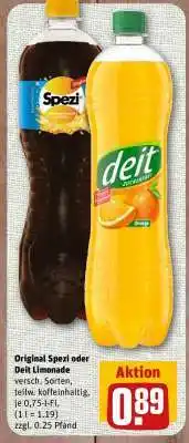 nahkauf Original Spezi oder Deit Limonade Angebot