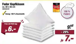 Poco Feder Kopfkissen Angebot