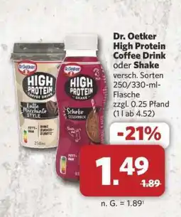 Combi Dr. Oetker High Protein Coffee Drink oder Shake Angebot