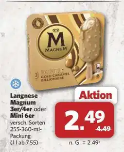 Combi Langnese Magnum 3er/4er oder Mini 6er Angebot