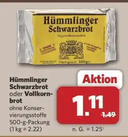 Combi Hümmlinger Schwarzbrot oder Vollkornbrot Angebot