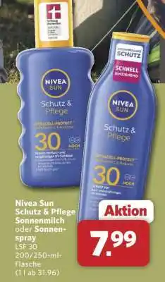 Combi Nivea Sun Schutz & Pflege Sonnenmilch oder Sonnenspray Angebot