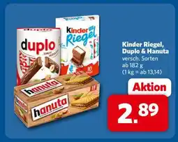 Combi Kinder Riegel, Duplo & Hanuta Angebot