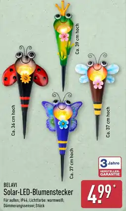 Aldi Nord BELAVI Solar-LED-Blumenstecker Angebot