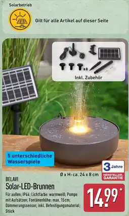 Aldi Nord BELAVI Solar-LED-Brunnen Angebot