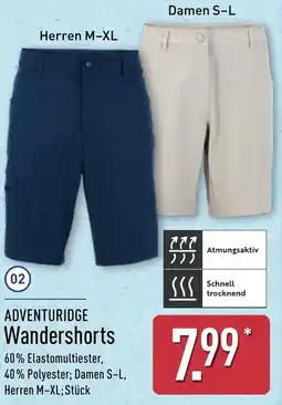 Aldi Nord ADVENTURIDGE Wandershorts Angebot