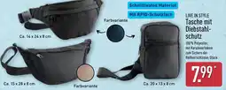 Aldi Nord LIVE IN STYLE Tasche mit Diebstahlschutz Angebot