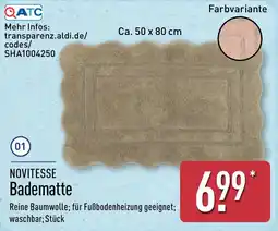 Aldi Nord NOVITESSE Badematte Angebot