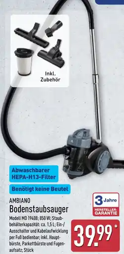 Aldi Nord AMBIANO Bodenstaubsauger Angebot