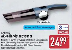 Aldi Nord AMBIANO Akku-Handstaubsauger Angebot