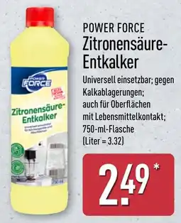 Aldi Nord POWER FORCE Zitronensäure- Entkalker Angebot