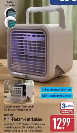 Aldi Nord AMBIANO Mini-Elektro-Luftkühler Angebot