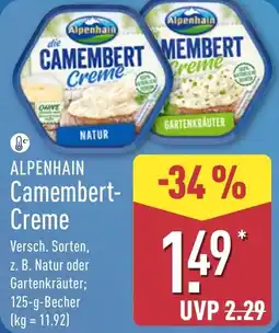 Aldi Nord ALPENHAIN Camembert- Creme Angebot