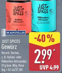 Aldi Nord JUST SPICES Gewürz Angebot