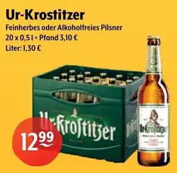 Getränke Hoffmann Ur-Krostitzer Feinherbes oder Alkoholfreies Pilsner Angebot