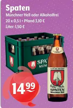 Getränke Hoffmann Spaten Münchner Hell oder Alkoholfrei Angebot