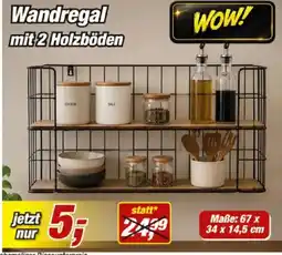 Posten Börse Wandregal mit 2 Holzböden Angebot