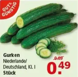 Multi Markt Gut & günstig Gurken Angebot
