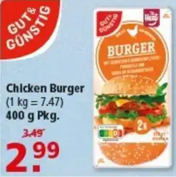 Multi Markt Gut & günstig Chicken Burger Angebot