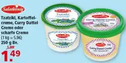 Multi Markt Salatkönig Tzatziki, Kartoffelcreme, Curry Dattel Creme oder scharfe Creme Angebot