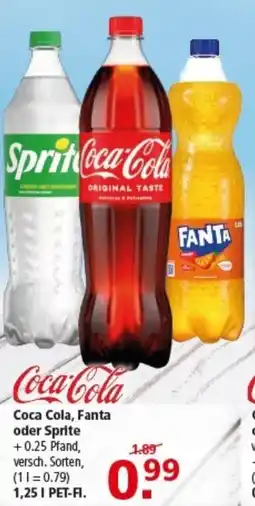 Multi Markt Coca Cola, Fanta oder Sprite Angebot