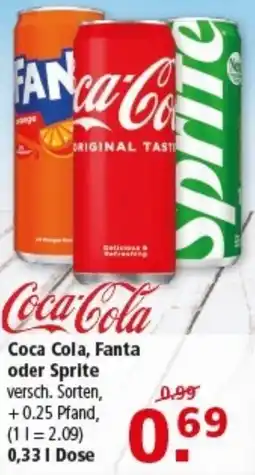 Multi Markt Coca Cola, Fanta oder Sprite Angebot