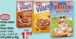 Multi Markt Dr.Oetker Vitalis Müsli oder Paula Müsli Angebot
