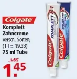 Multi Markt Colgate Komplett Zahncreme Angebot