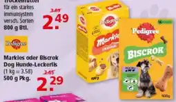Multi Markt Pedigree Markles oder Biscrok Dog Hunde-Leckerlis Angebot