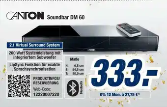 Expert Bening Canton Soundbar | DM 60 Angebot