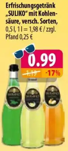 Mix Markt Erfrischungsgetränk ,,SULIKO" mit Kohlensäure Angebot