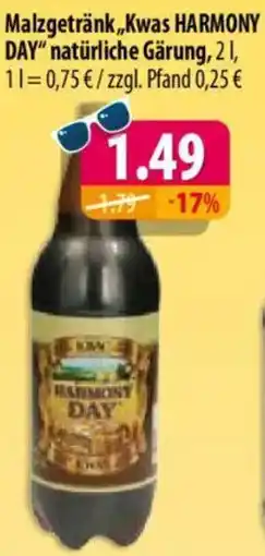 Mix Markt Malzgetränk ,,Kwas HARMONY DAY" natürliche Gärung Angebot