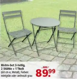 Multi Markt Bistro-Set 3-teilig, 2 Stühle + 1 Tisch Angebot