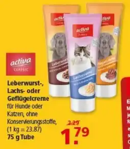 Multi Markt activa Leberwurst-, Lachs- oder Geflügelcreme Angebot