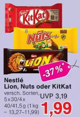 Wiglo Wunderland Nestlé Lion, Nuts oder KitKat Angebot