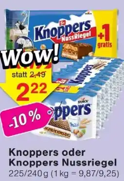 Wiglo Wunderland Knoppers oder Knoppers Nussriegel Angebot